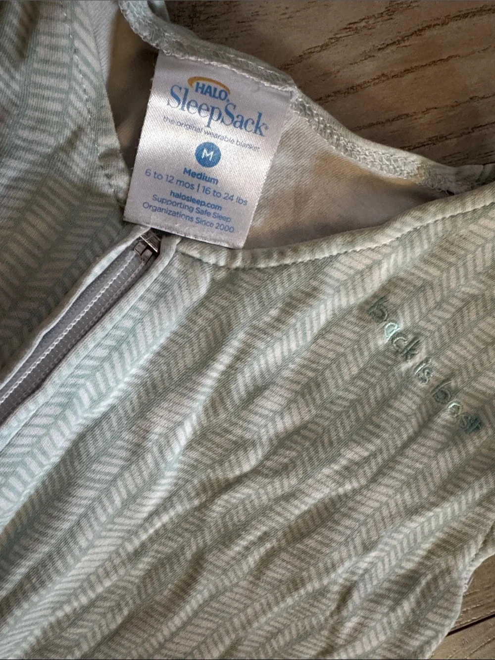 Halo Sleep Sack Light Blue One-Piece Sleep Sack with Front Zip